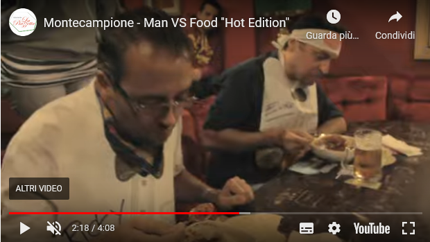 Oggi è venerdì ed allora? Youtube - 2014, Montecampione: Man VS Food "Hot Edition"