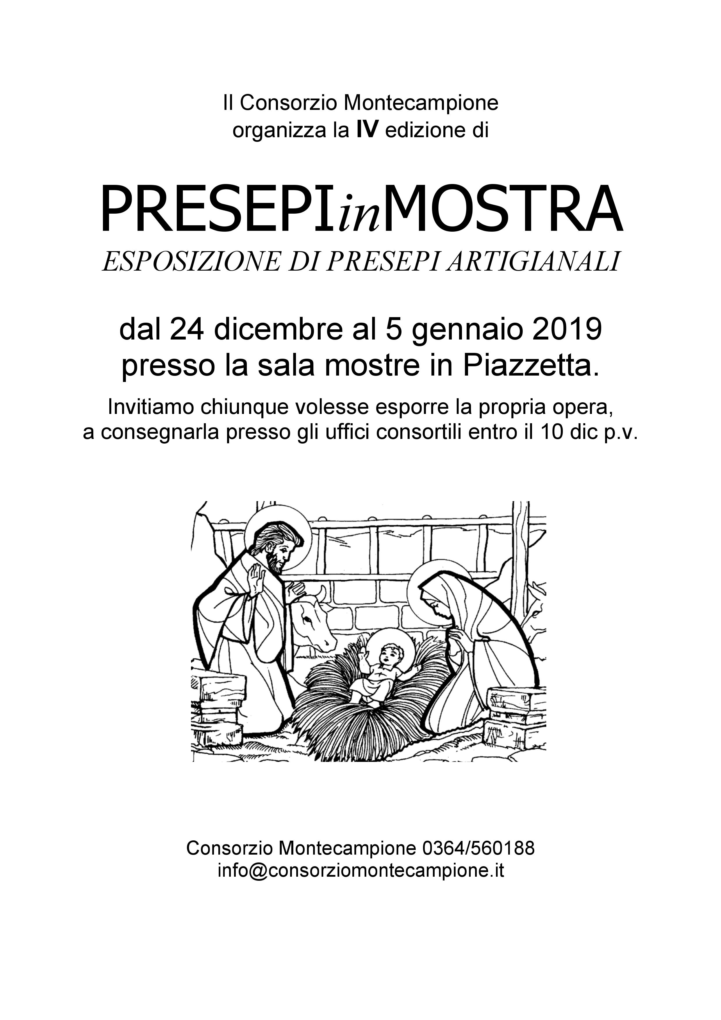 Consorzio Montecampione - Aperte le iscrizioni per la PRESEPI IN MOSTRA 2018/19