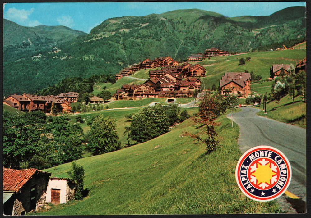 La cartolina del martedì… MONTECAMPIONE (BS) m. 1200 s.m. Panorama da via Fodestal Ediz. Privat. Albertelli - Montecampione