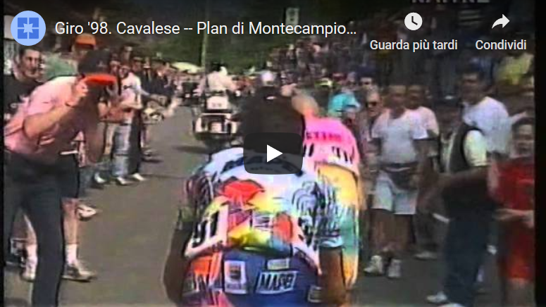 Oggi è venerdì ed allora? Youtube – Giro ’98, Cavalese / Plan di Montecampione, Telecronaca integrale 3a puntata