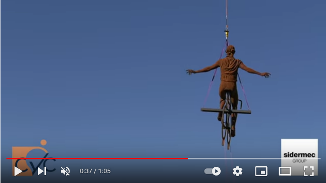 YouTube - Roberto Feroli:  La Statua di Pantani a Montecampione | Installazione