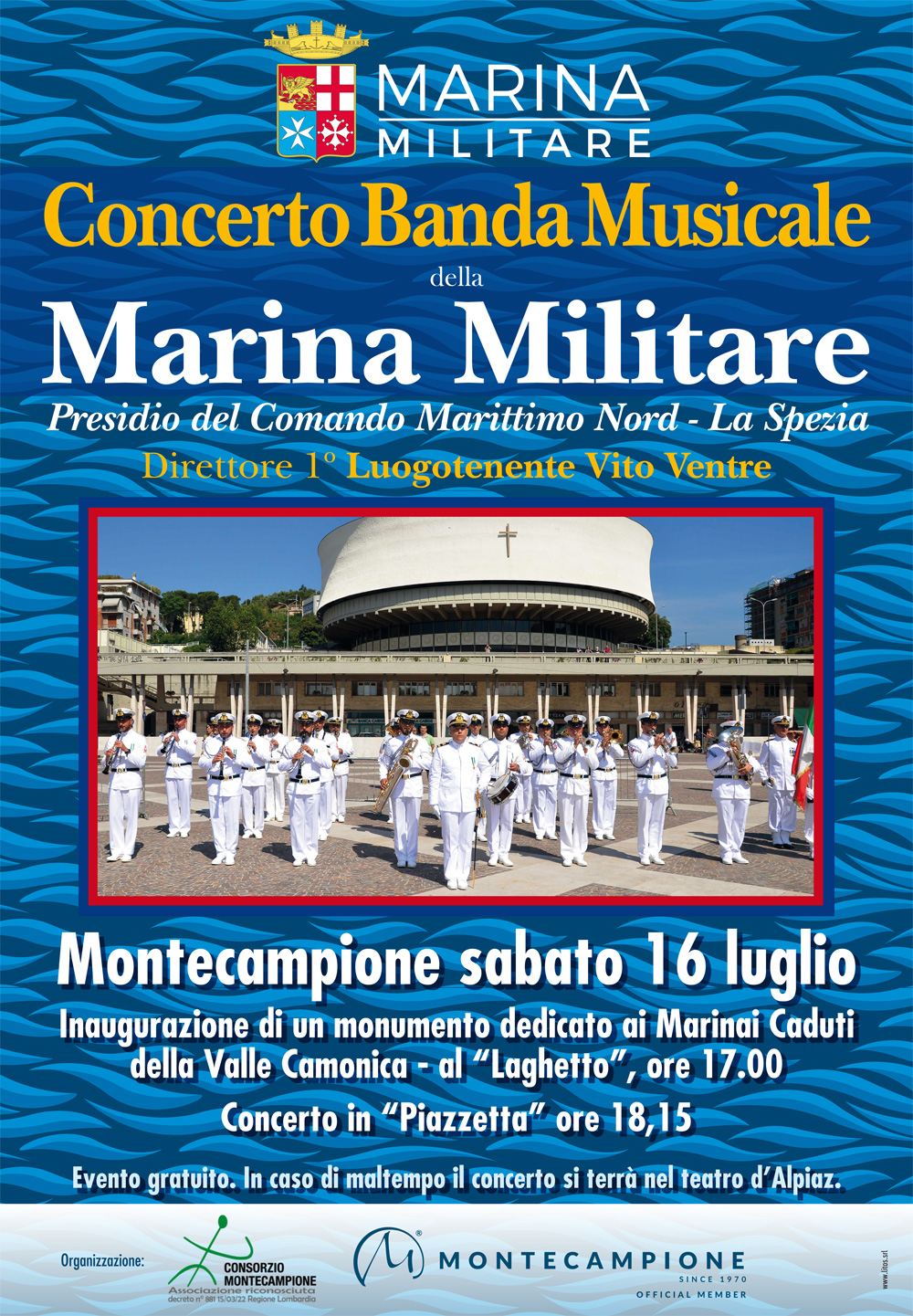 La voce del marinaio – 22.7.2022, a Montecampione Concerto della Banda del Presidio Militare del Comando Marittimo Militare del Nord
