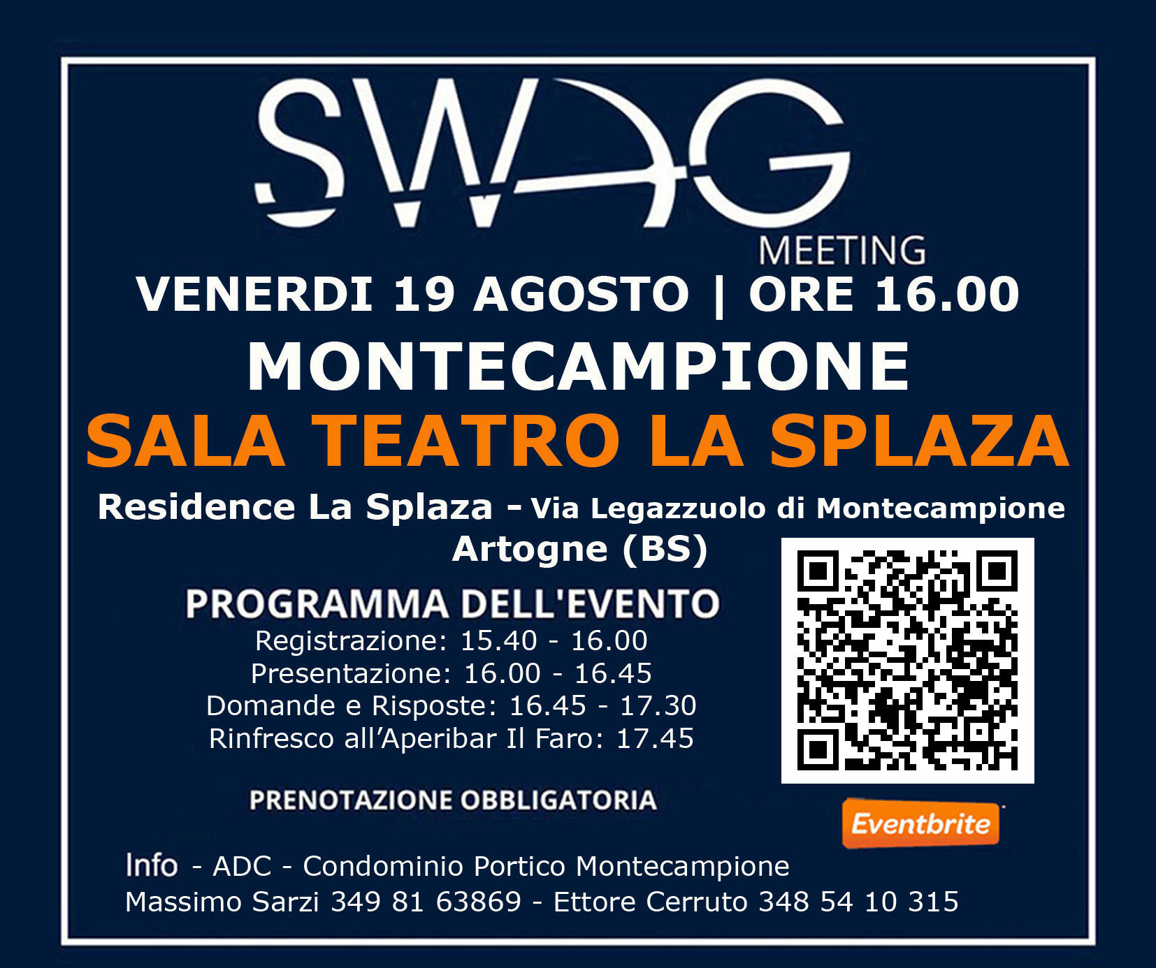 Eventbrite – SWAG Meeting MONTECAMPIONE Brescia, venerdì 19 agosto 2022